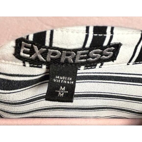 Express Black and White Striped Midi Dress - Picture 7 of 10
